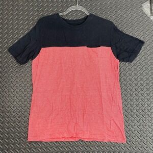 Broken‎ Threads Red Black Crew Neck T Shirt w/ Pocket Casual Wear Men's Size M
